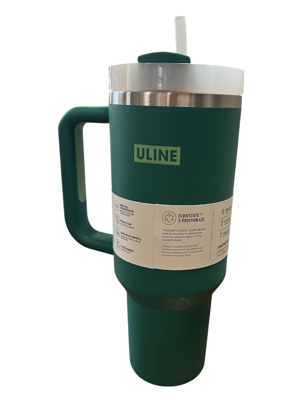 Stanley Flowstate Quencher H2.0 Tumbler Green 40 oz New - Picture 3 of 5